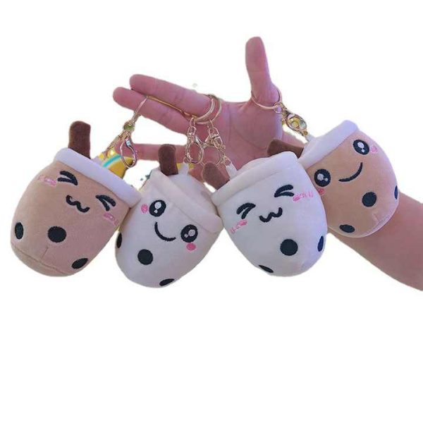 Soft Plush Bubble Milk Tea Cups Boba Tea Keychain - Image 2