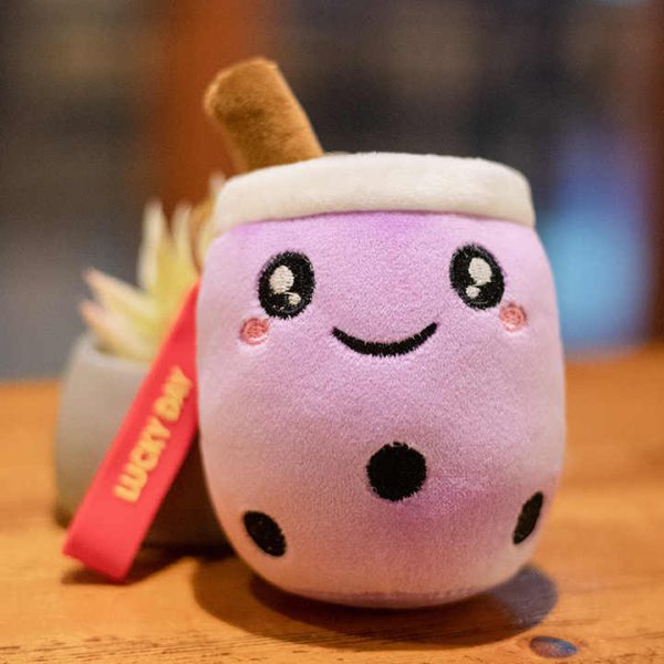 Soft Plush Bubble Milk Tea Cups Boba Tea Keychain - Image 3
