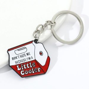 Funny Metal Keychain Birthday Gift for Women Men