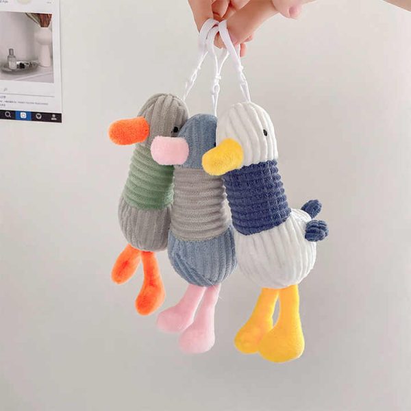 Soft Stuffed Animal Fluffy Keyrings​ Duck Keychain - Image 5