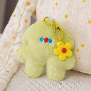 Furry Plush Monster Keychain for Backpacks Bags