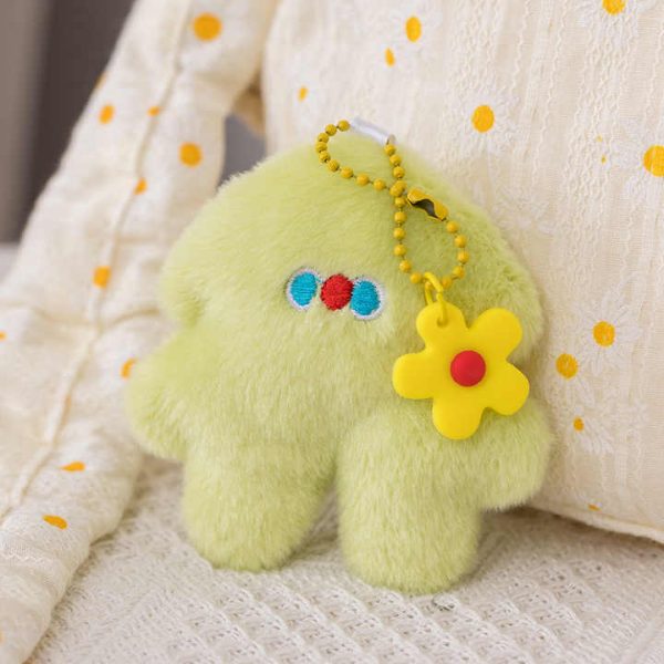 Furry Plush Monster Keychain for Backpacks Bags