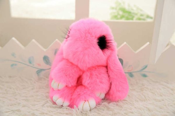 Adorable Bunny Keyring Toy Rabbit Plush Keychain - Image 3