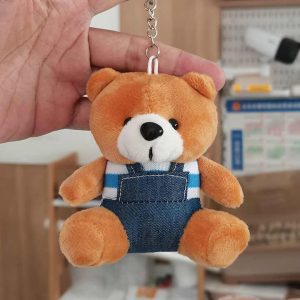 Personalized Teddy Bear Keychain for Girls