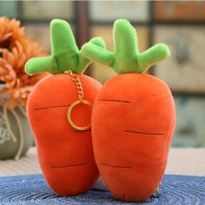 Cute Plush Carrot Keychain Bag Backpack Pendant