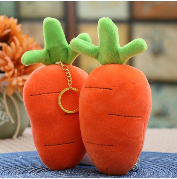 Cute Plush Carrot Keychain Bag Backpack Pendant