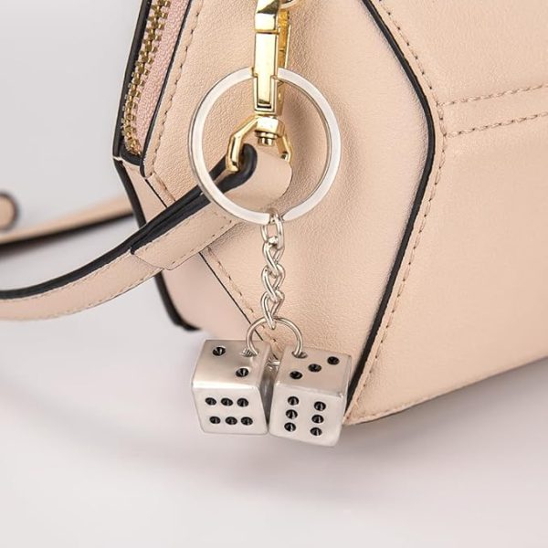Silver Lucky Charm Dice Keychain Holder​ - Image 6