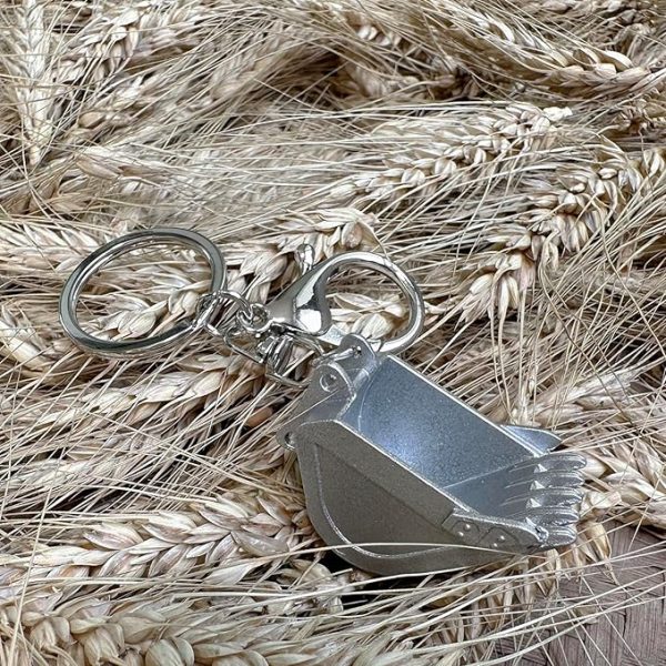Metal Excavator Bucket Keychain Car Key Holder - Image 2