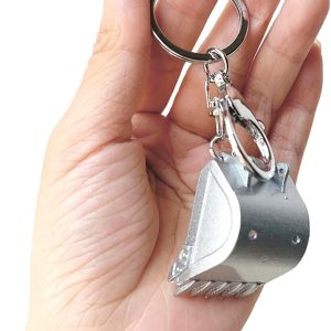 Metal Excavator Bucket Keychain Car Key Holder