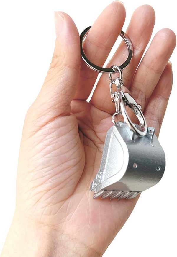 Metal Excavator Bucket Keychain Car Key Holder