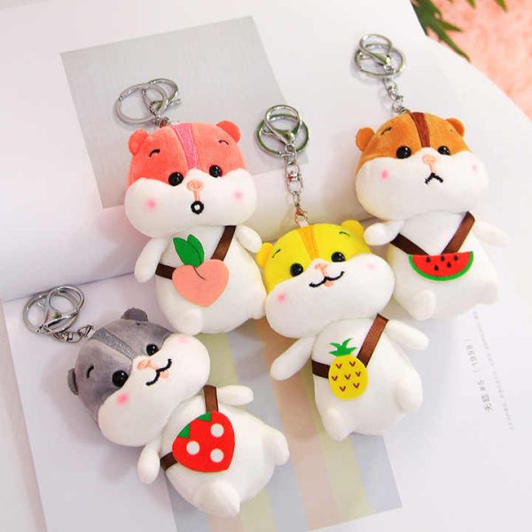 Cute Stuffed Plush Toy Hamster Keychain - Image 3