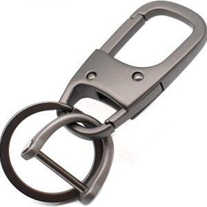 Metal Keychain Holder with Anti-lost D-ring