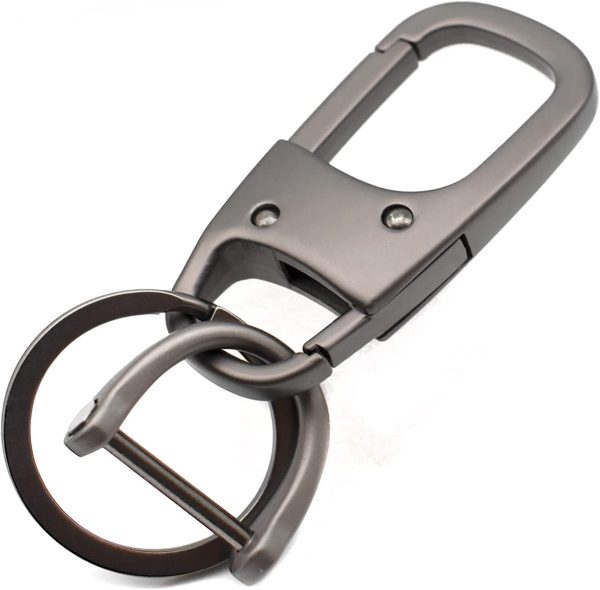 Metal Keychain Holder with Anti-lost D-ring