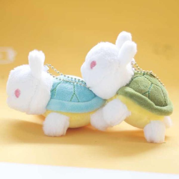 Unique Plush Animal Toy Rabbit Turtle Keychain - Image 2