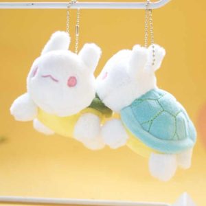 Unique Plush Animal Toy Rabbit Turtle Keychain