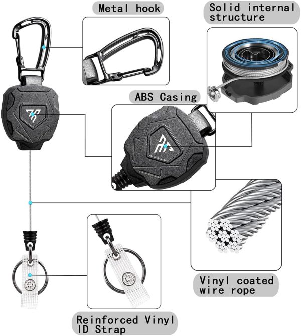 Heavy Duty Retractable Keychain & Badge Holder - Image 5