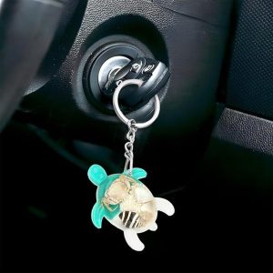 Beach-Themed Sea Turtle Keychain Charms