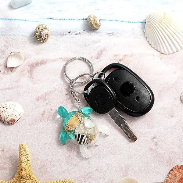 Beach-Themed Sea Turtle Keychain Charms - Image 5