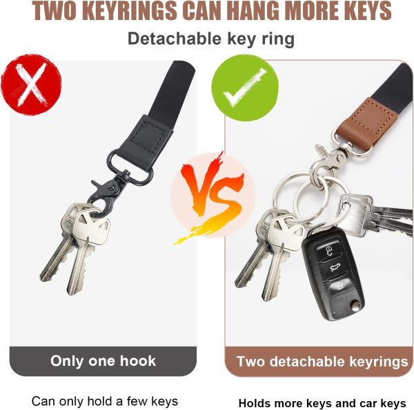 Stylish Multi-Purpose Black Lanyard with Key Rings - Image 4