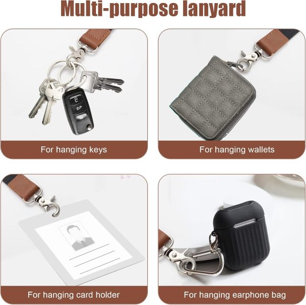 Stylish Multi-Purpose Black Lanyard with Key Rings - Image 5