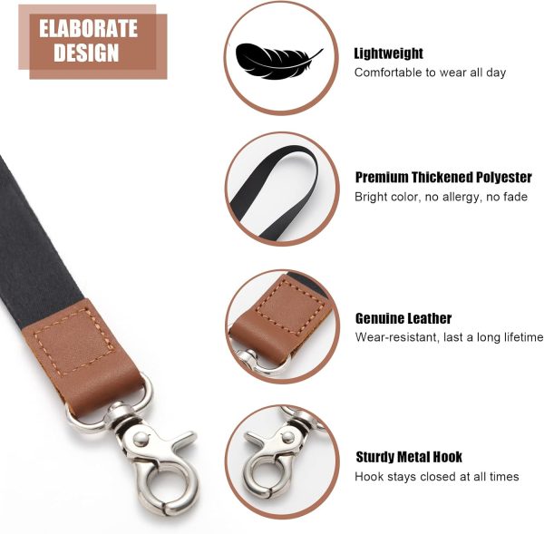 Stylish Multi-Purpose Black Lanyard with Key Rings - Image 6