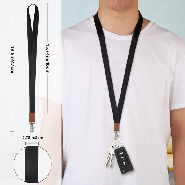 Stylish Multi-Purpose Black Lanyard with Key Rings - Image 7